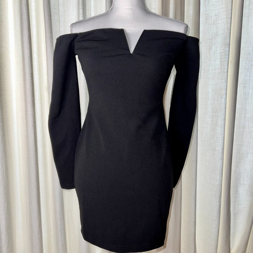 Lulu's Black Off-the-Shoulder Dress, Size M, NWT